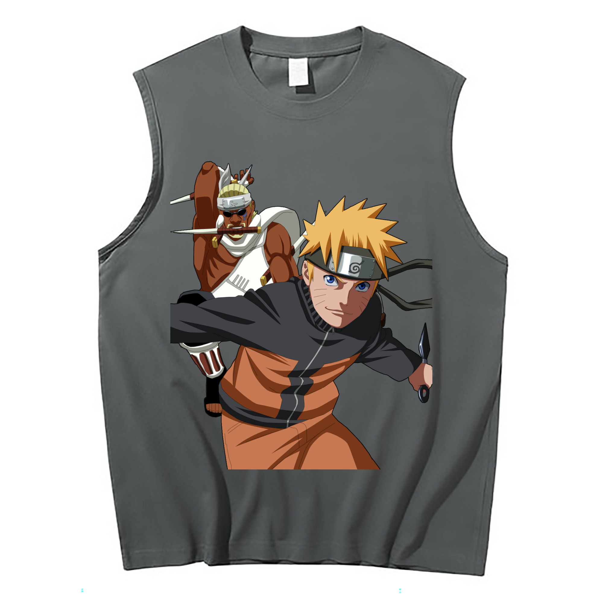 （画像用） NARUTO -ナルト- うずまき ナルト Uzumaki Naruto コットン100％タンクトップ（フロントプリント）